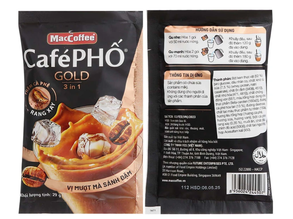 Cà phê sữa MacCoffee Café Phố